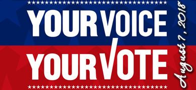 Your Voice, Your Vote - August 7th Primary