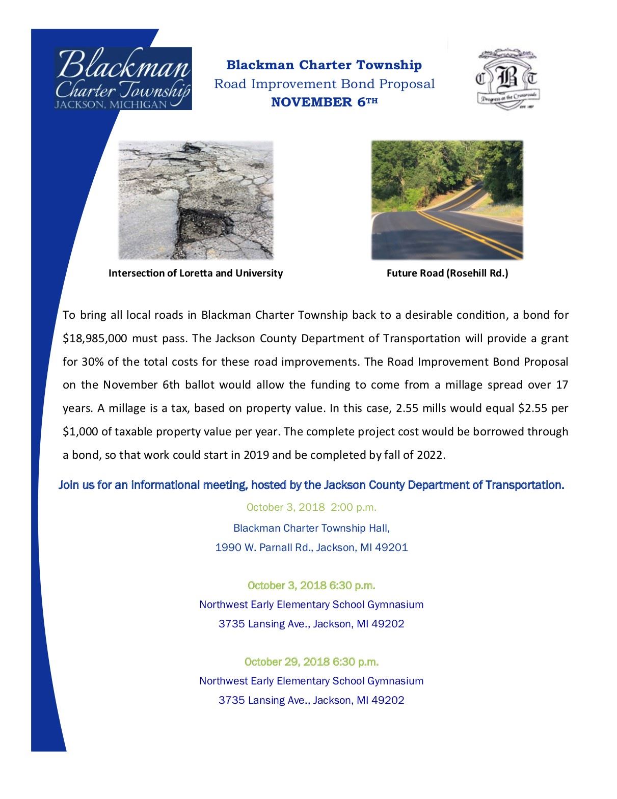 Blackman Charter Township Bond Poster