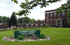 Front View of Youth Center Buildign and Sign